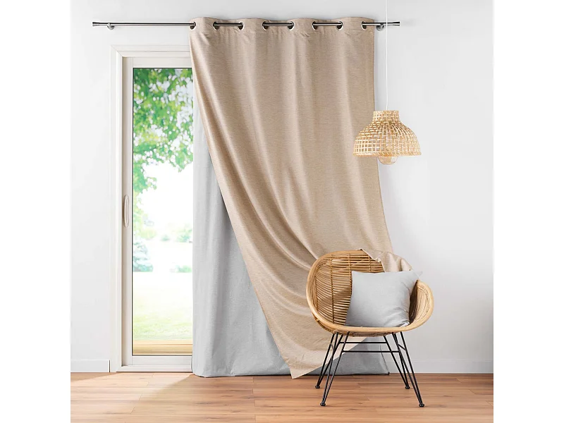 Rideau Occultant Thermique "Coverline" 140x260cm Beige