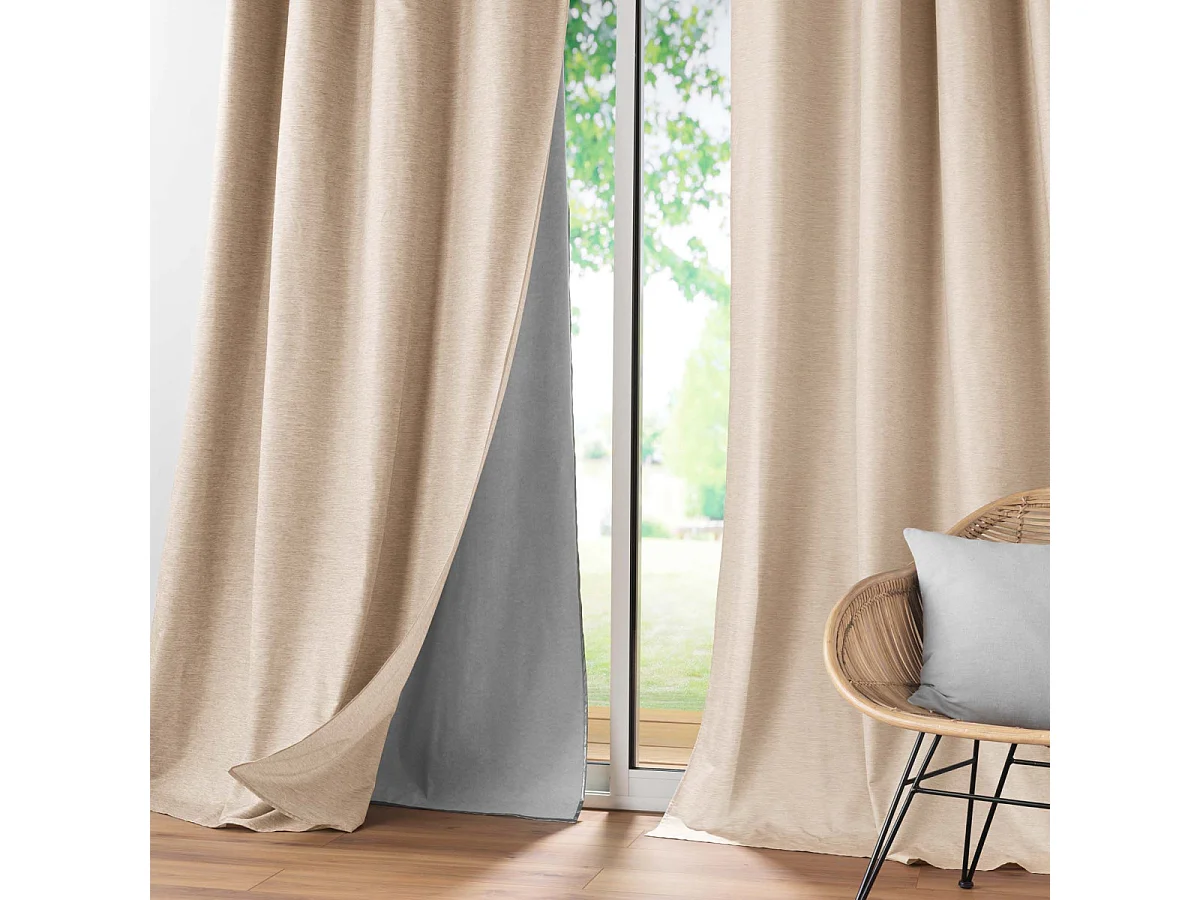 Rideau Occultant Thermique "Coverline" 140x260cm Beige
