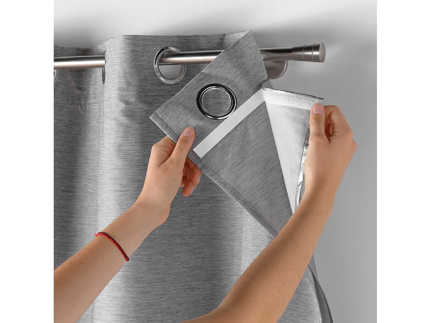 Rideau Occultant Thermique "Coverline" 140x260cm Anthracite