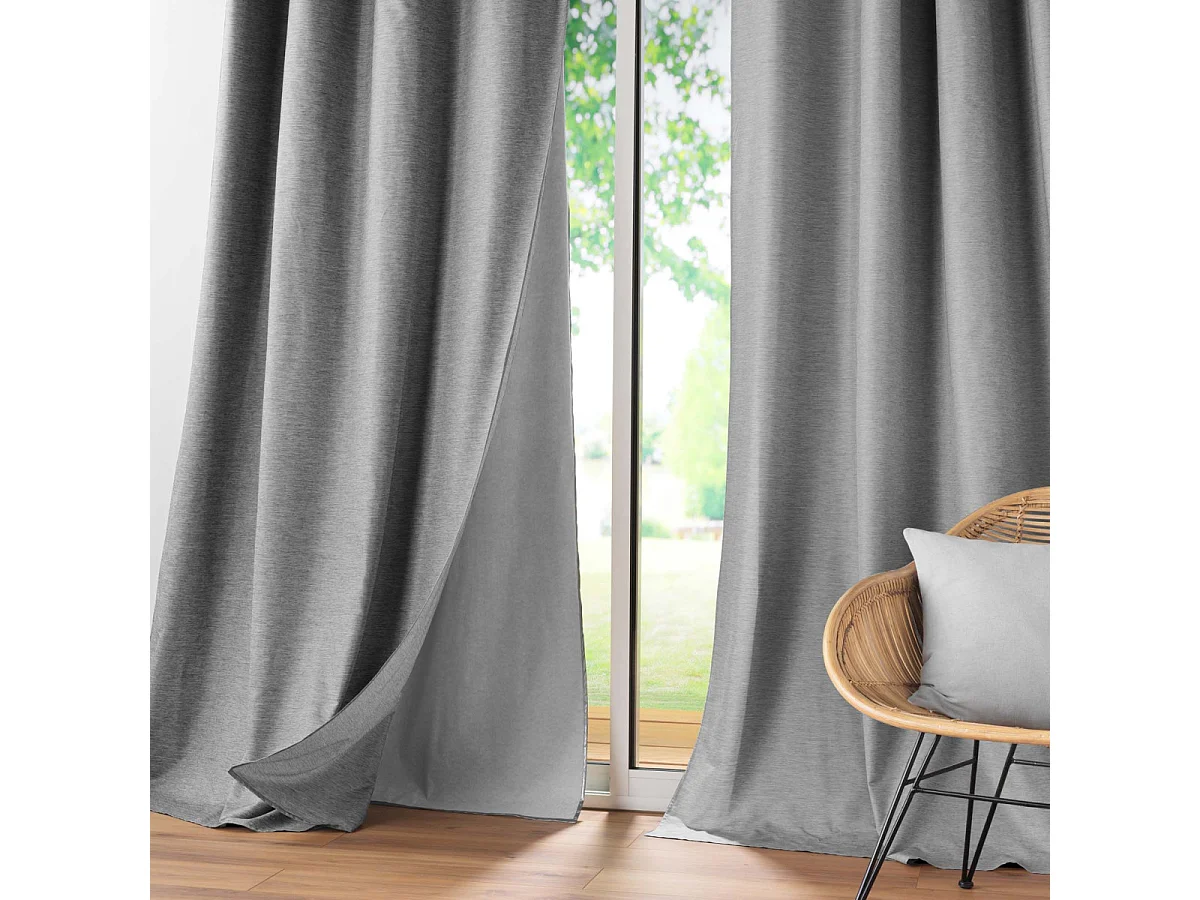 Rideau Occultant Thermique "Coverline" 140x260cm Anthracite
