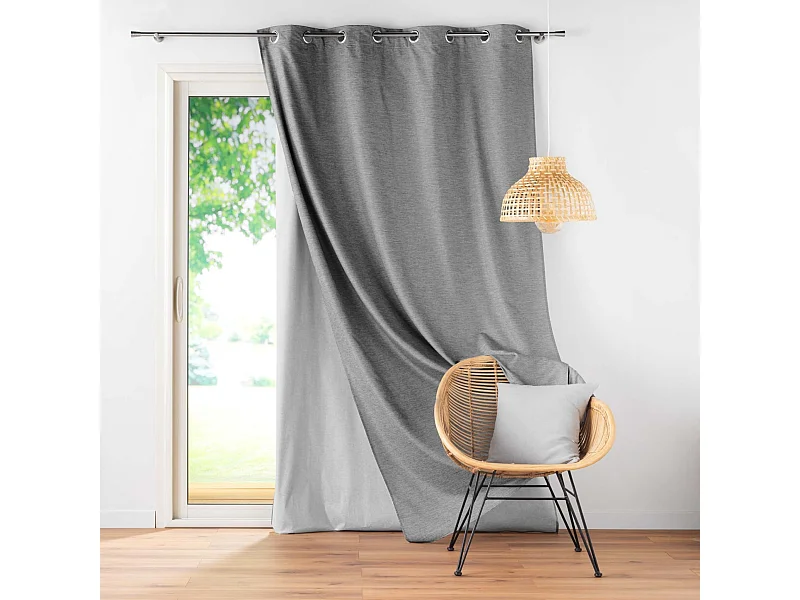 Rideau Occultant Thermique "Coverline" 140x260cm Anthracite