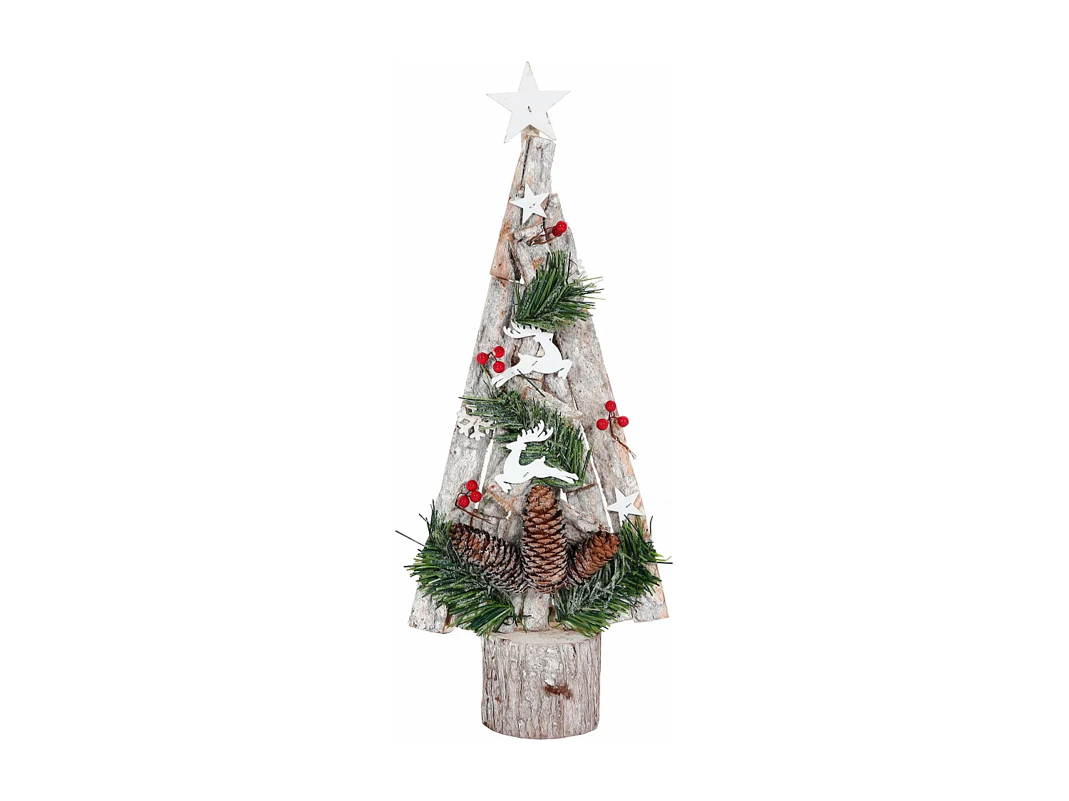 Sapin de noël décoratif bois marron 26 x 12 x 59 cm 04_0008328
