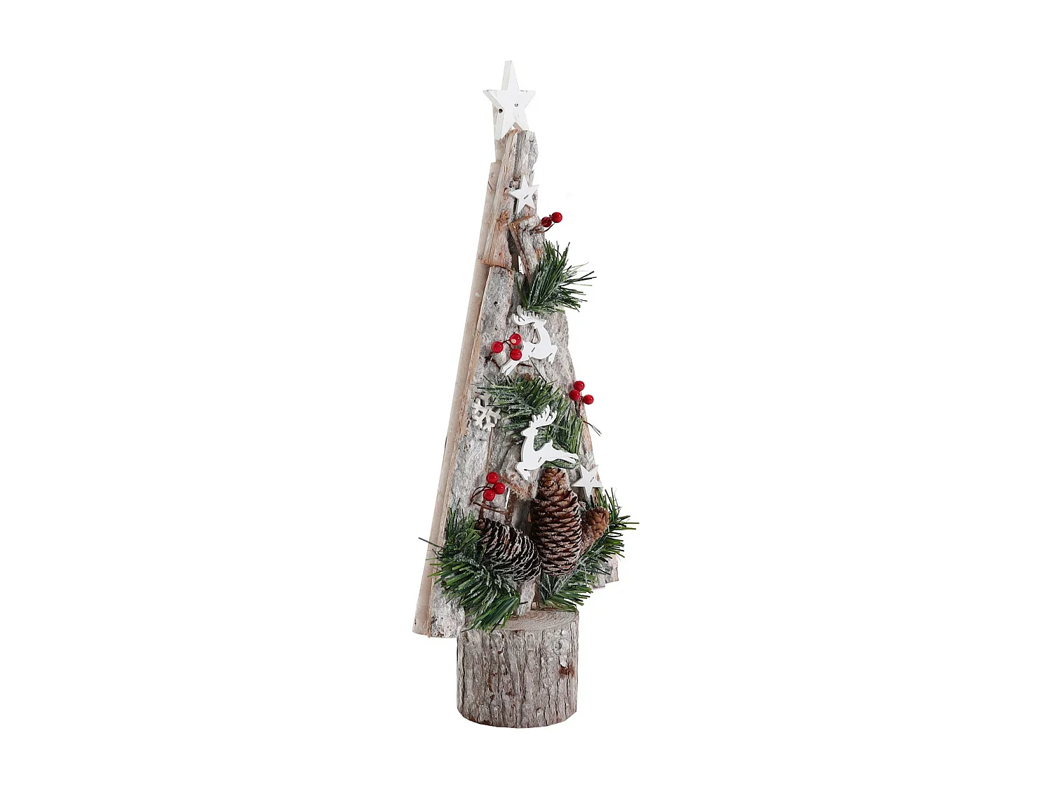 Sapin de noël décoratif bois marron 26 x 12 x 59 cm 04_0008328