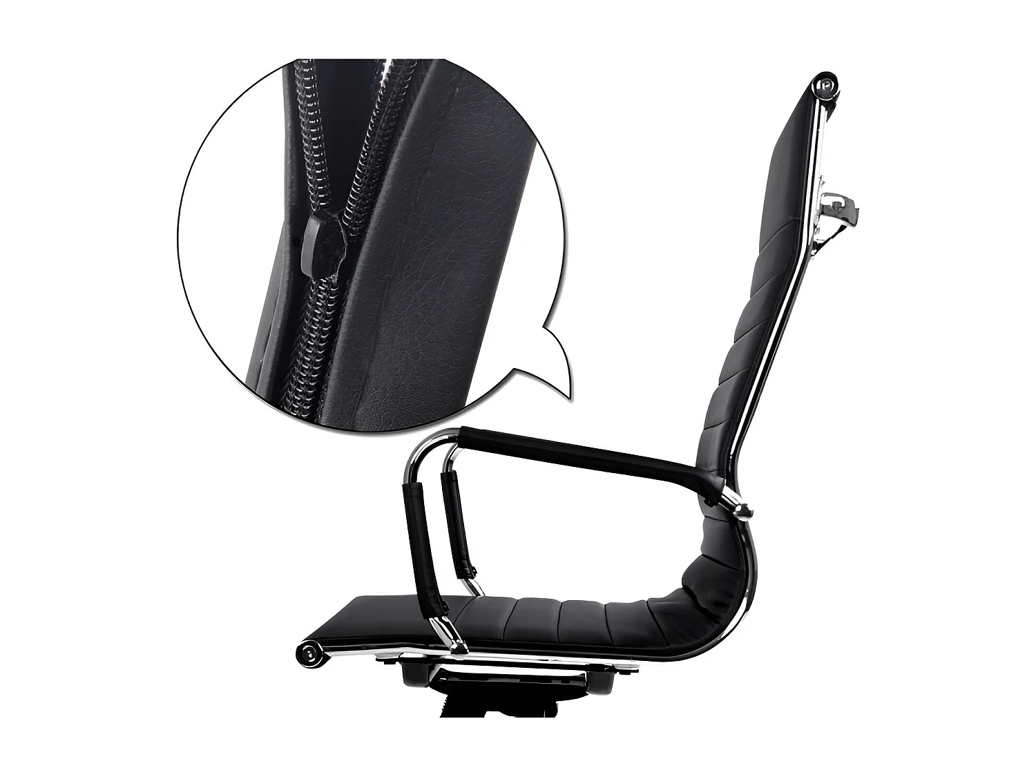 Bureau Chaise Nil/Cuir synthétique/noir