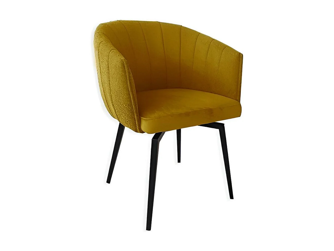 Chaise Vini/Tissu/Jaune