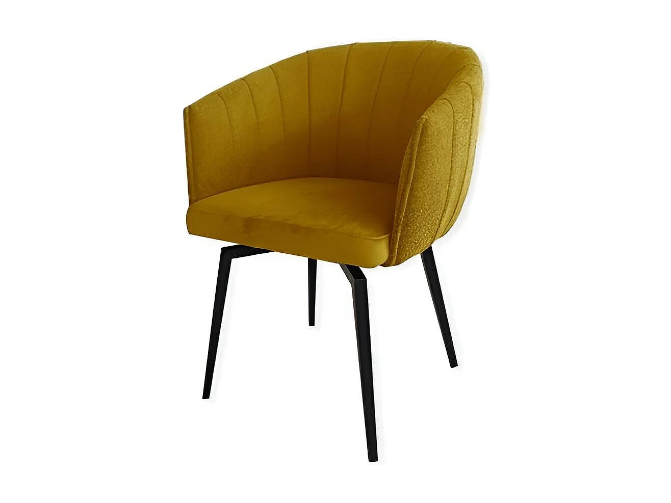 Chaise Vini/Tissu/Jaune