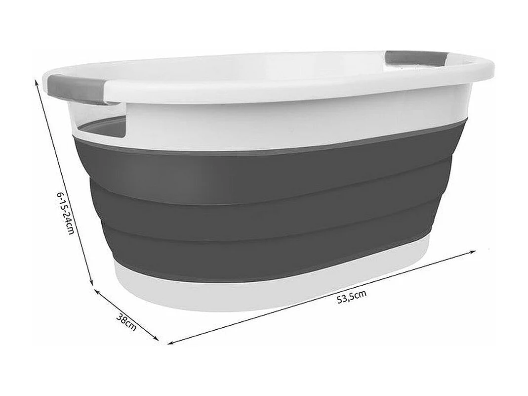 Panier a linge pliable 25L 38/53,5 cm