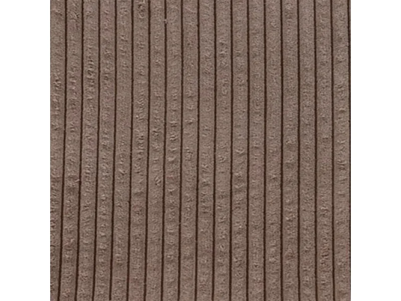 Chaise velours côtelé chocolat pieds métal noir