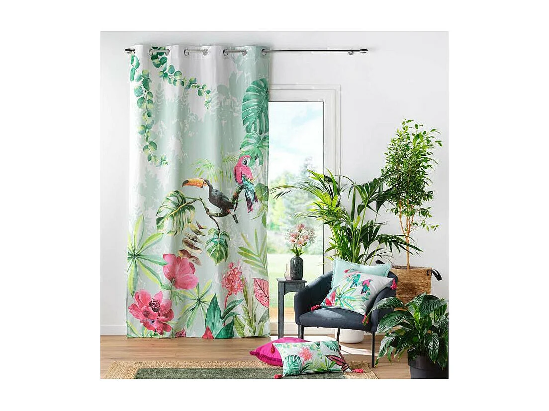 Rideau à Œillets "Louisiane" 140x260cm Multicolore