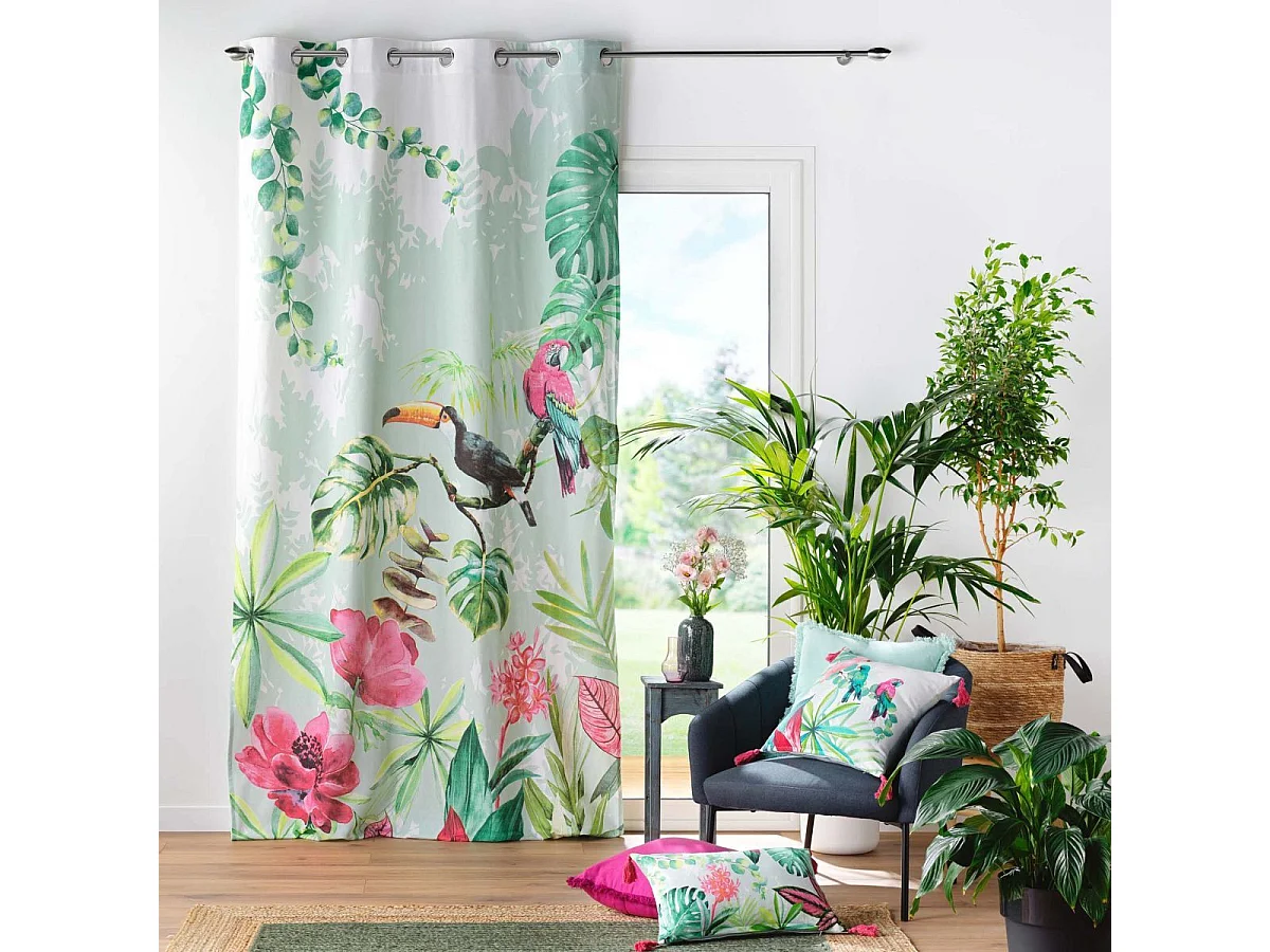 Rideau à Œillets "Louisiane" 140x260cm Multicolore