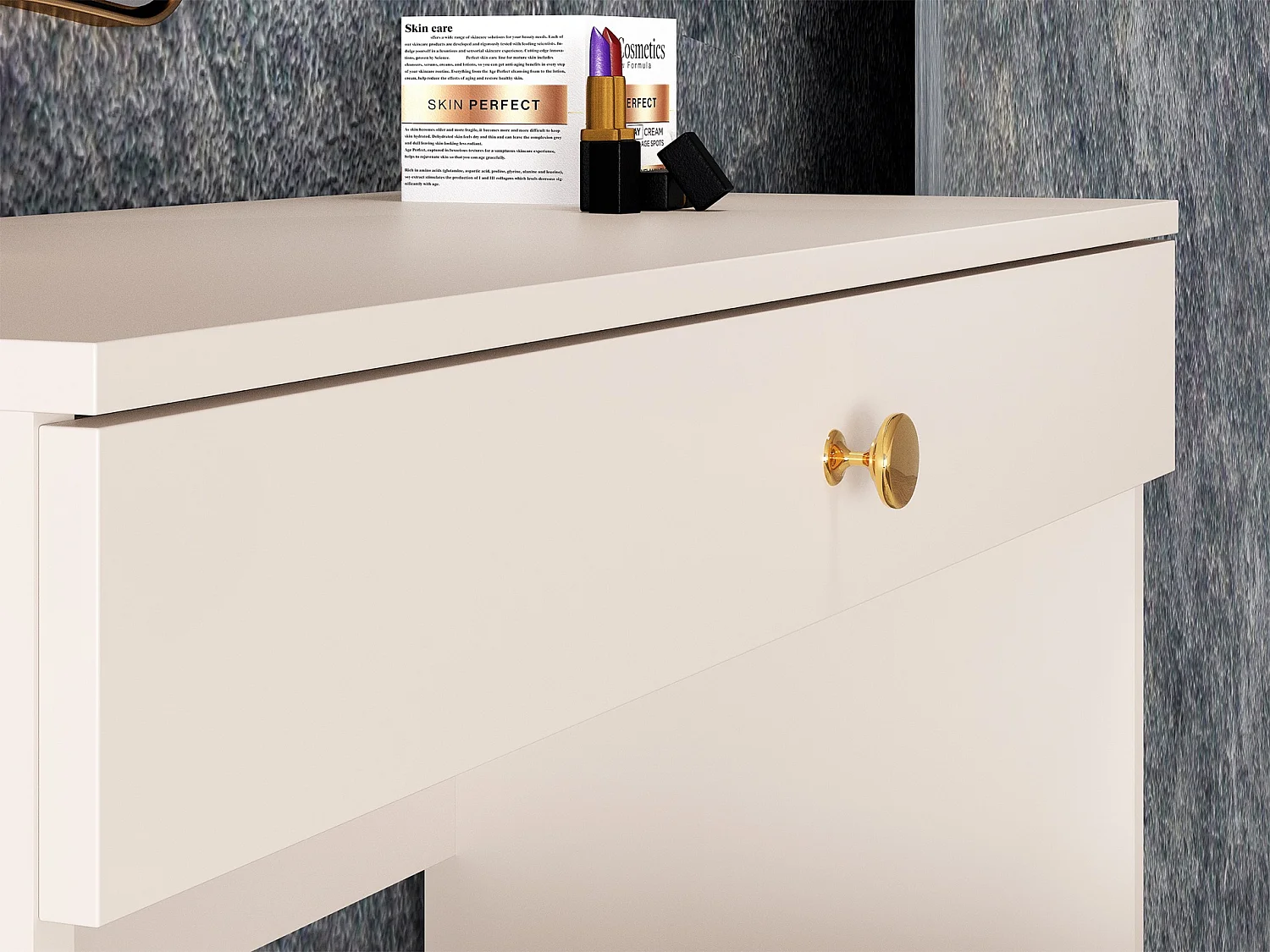 Kaptafel - met lade - 100 cm - greige - SELGIN