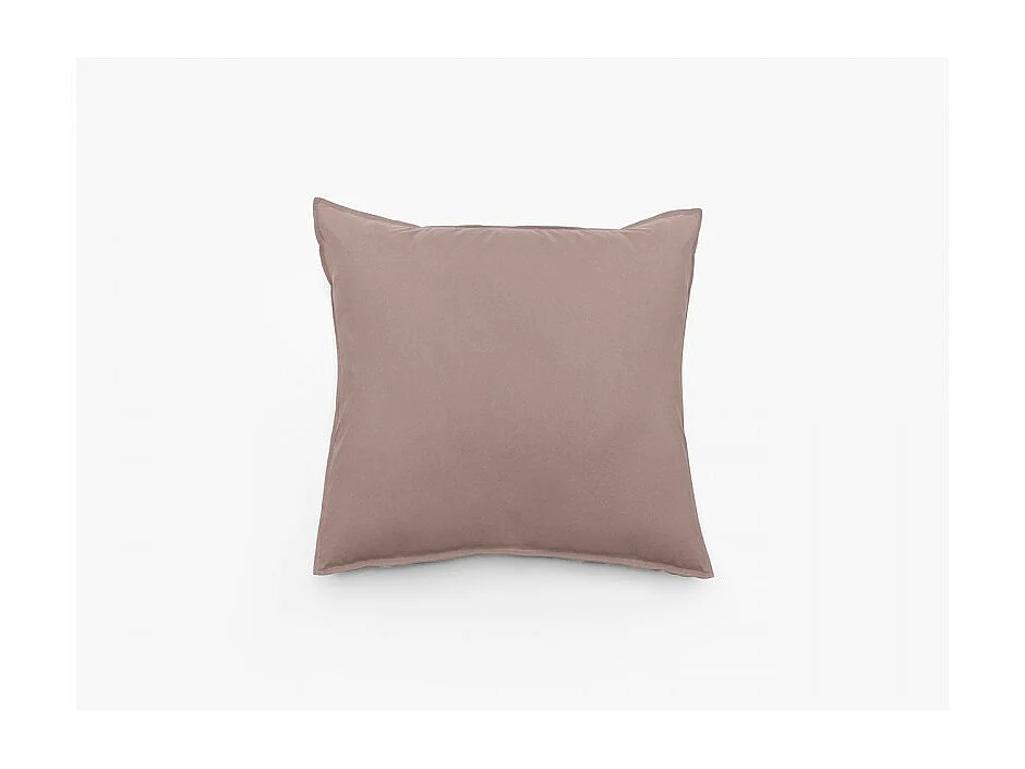 Taie d'oreiller en coton lavé - Palace - 65 x 65 cm - Rose