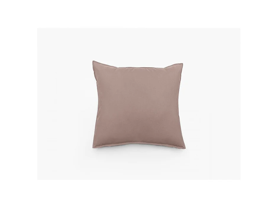 Taie d'oreiller en coton lavé - Palace - 65 x 65 cm - Rose