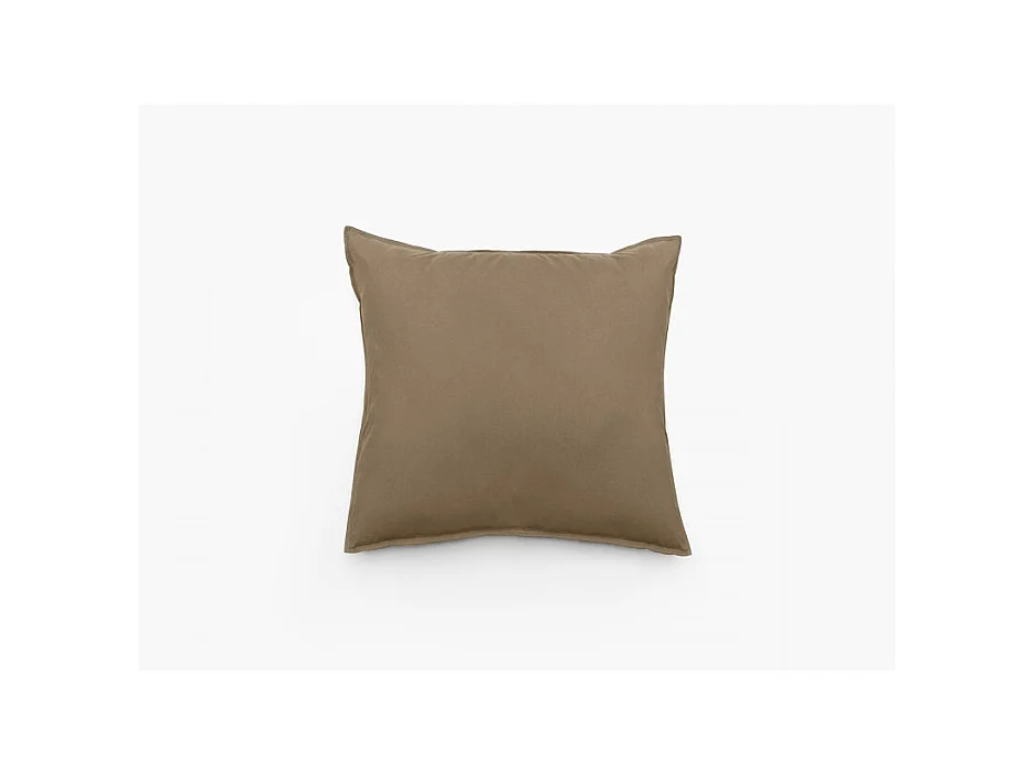 Taie d'oreiller en coton lavé - Palace - 65 x 65 cm - Camel