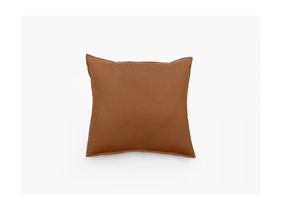 Taie d'oreiller en coton lavé - Palace - 65 x 65 cm - Cuivré