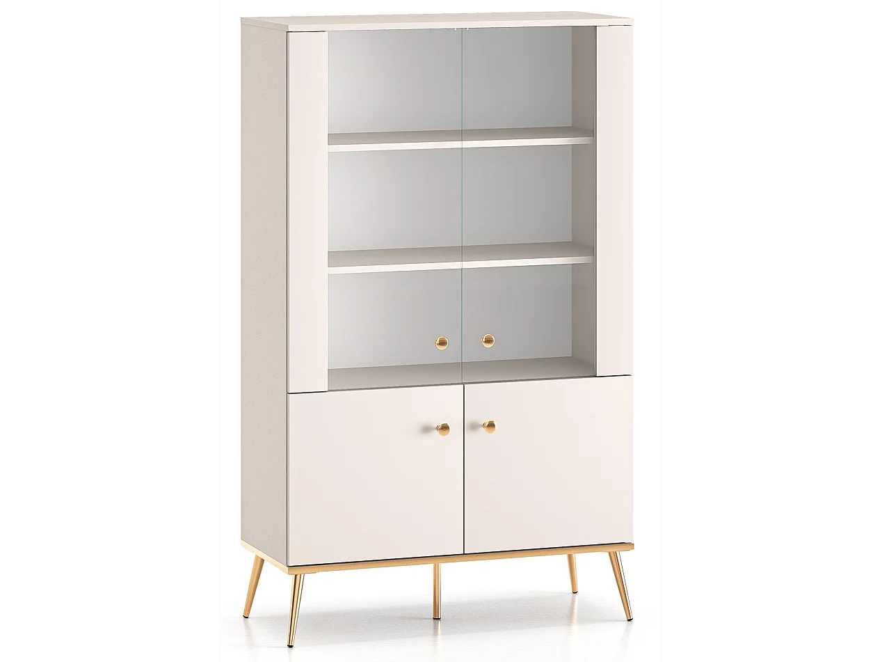 Vitrine 4-türig - Greige - 92 cm -SELGIN