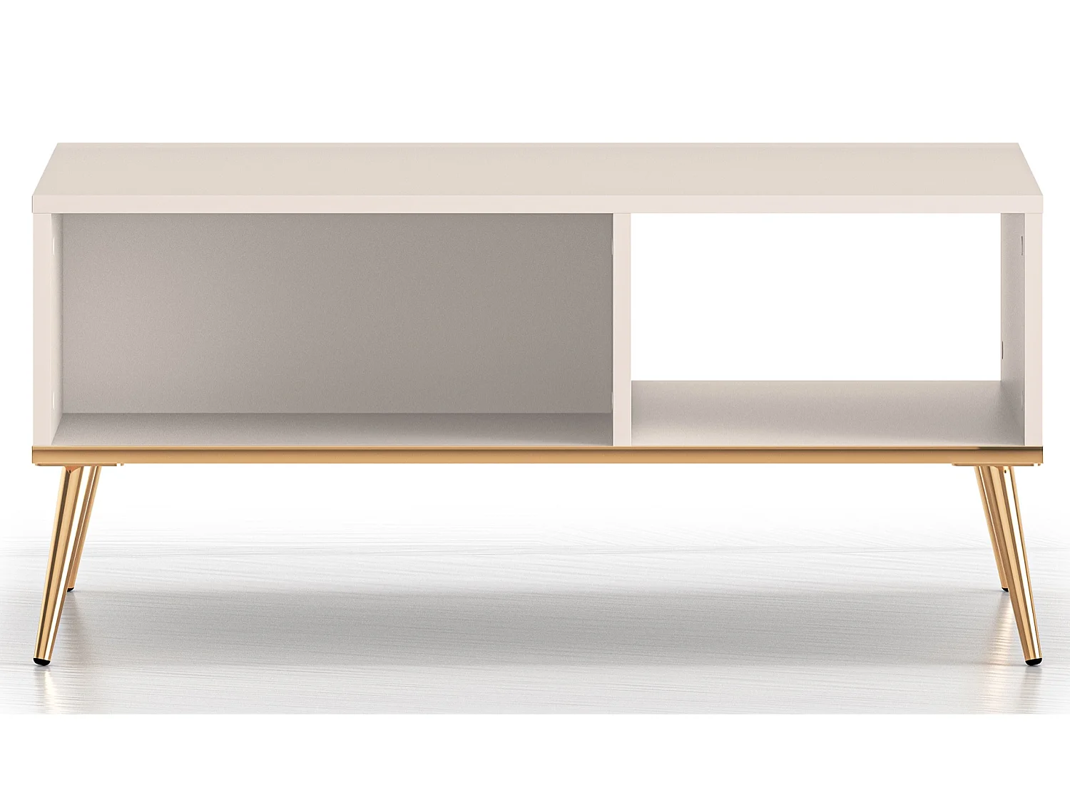 Couchtisch rechteckig mit Ablage - 90x60 cm - Greige - SELGIN