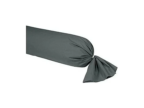 Taie de traversin en percale de coton - Manoir - 43 x 190 cm - Ardoise