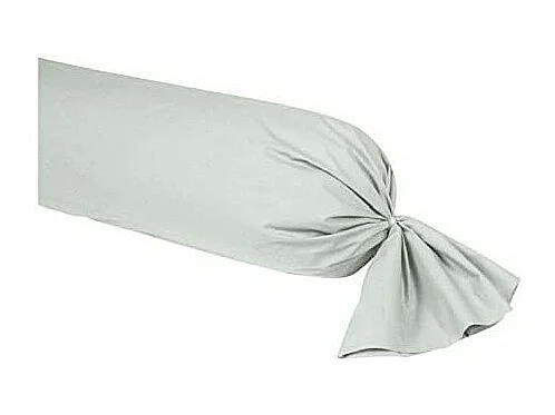 Taie de traversin en percale de coton - Manoir - 43 x 190 cm - Gris perle