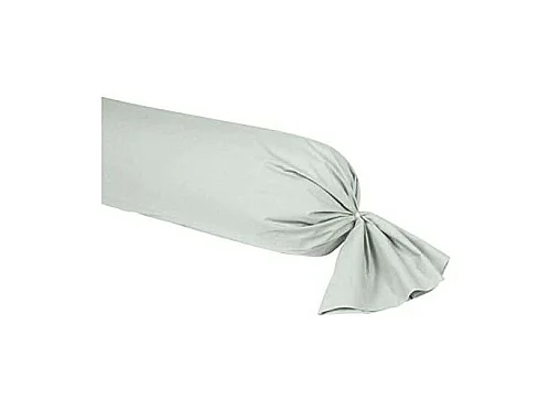 Taie de traversin en percale de coton - Manoir - 43 x 190 cm - Gris perle