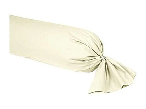 Taie de traversin en percale de coton - Manoir - 43 x 190 cm - Ivoire