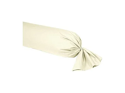 Taie de traversin en percale de coton - Manoir - 43 x 190 cm - Ivoire