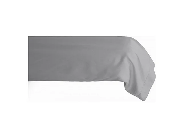 Taie de traversin en percale de coton - Manoir - 43 x 190 cm - Acier