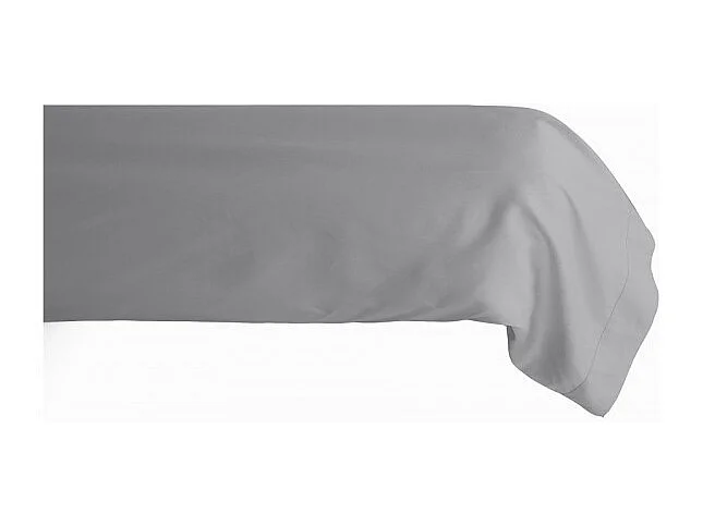 Taie de traversin en percale de coton - Manoir - 43 x 190 cm - Acier