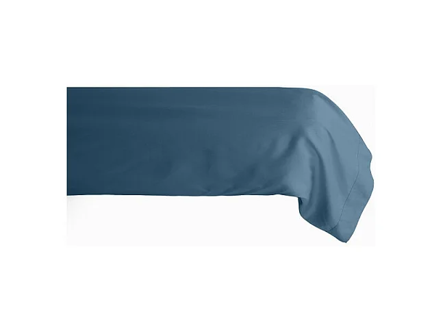 Taie de traversin en percale de coton - Manoir - 43 x 190 cm - Bleu marine