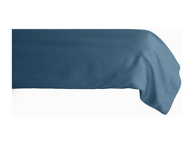 Taie de traversin en percale de coton - Manoir - 43 x 190 cm - Bleu marine