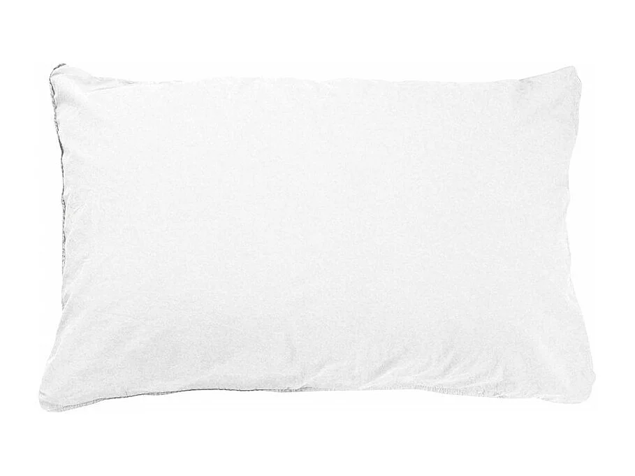 Taie d'oreiller en coton - Palace - 50 x 70 cm - Blanc neige