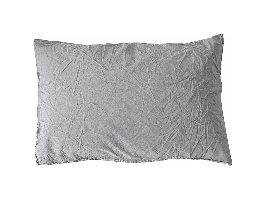 Taie d'oreiller en coton - Palace - 50 x 70 cm - Gris