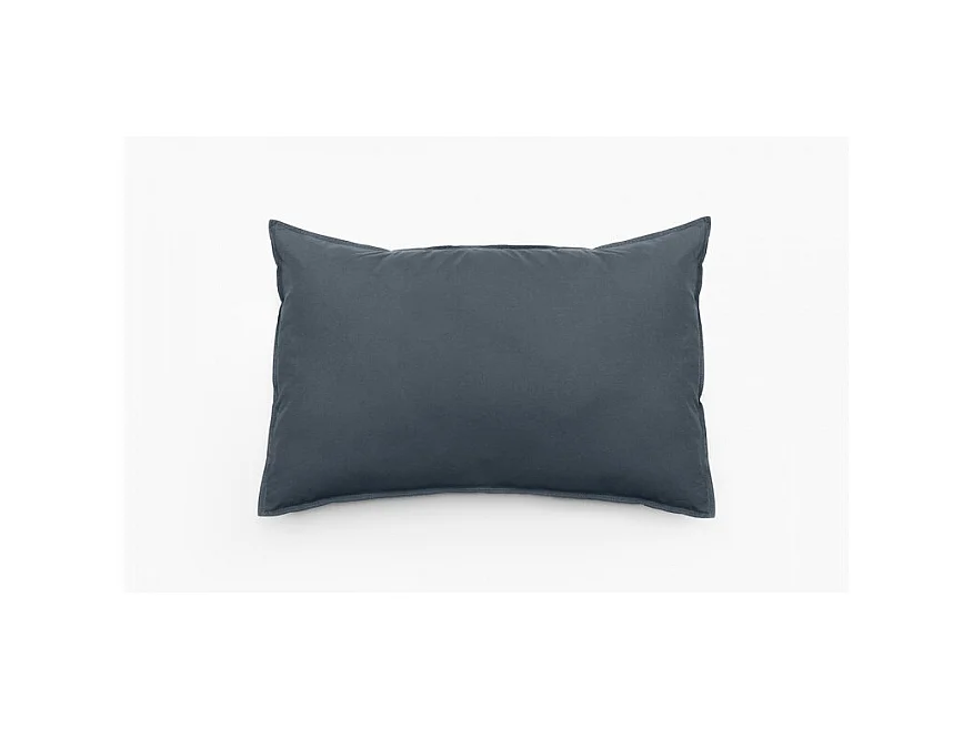 Taie d'oreiller en coton lavé - Palace - 50 x 70 cm - Gris