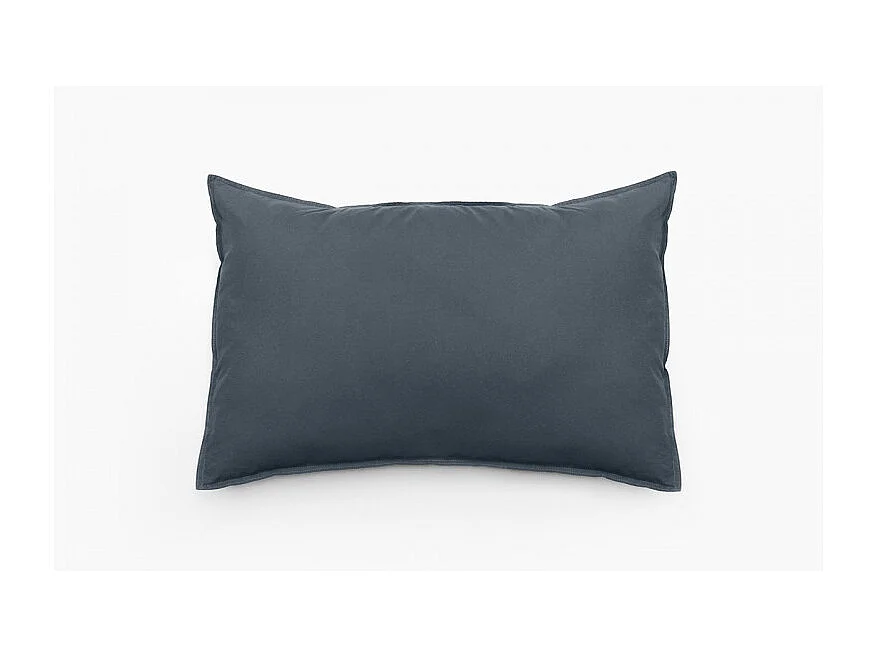 Taie d'oreiller en coton lavé - Palace - 50 x 70 cm - Gris