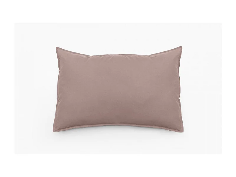 Taie d'oreiller en coton lavé - Palace - 50 x 70 cm - Rose