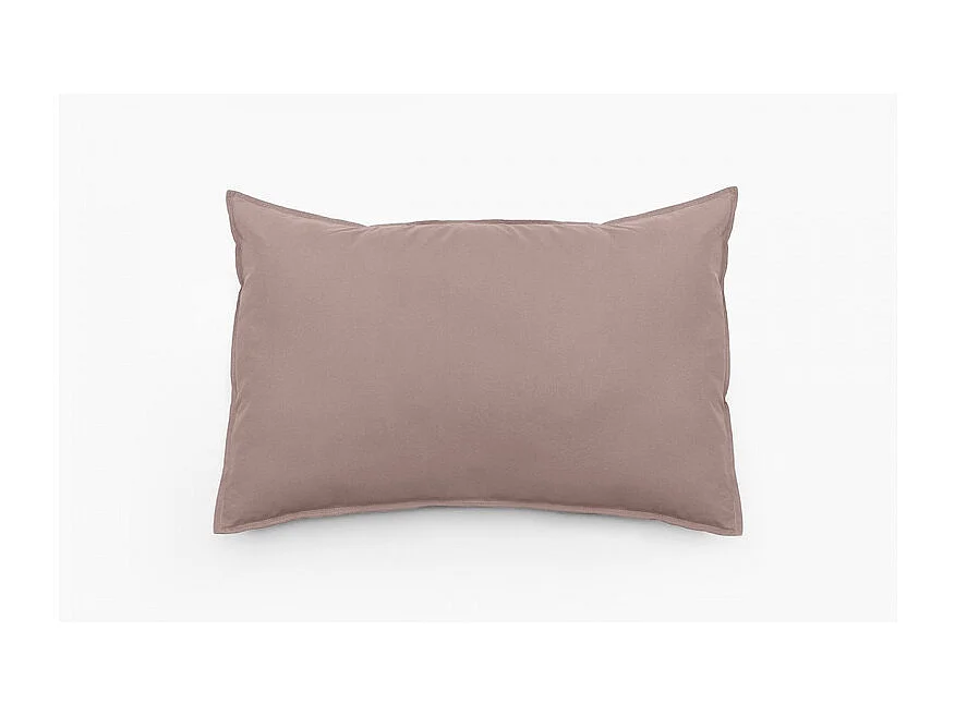 Taie d'oreiller en coton lavé - Palace - 50 x 70 cm - Rose
