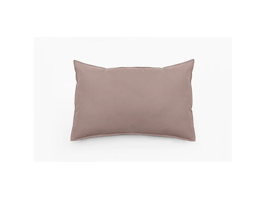 Taie d'oreiller en coton lavé - Palace - 50 x 70 cm - Rose