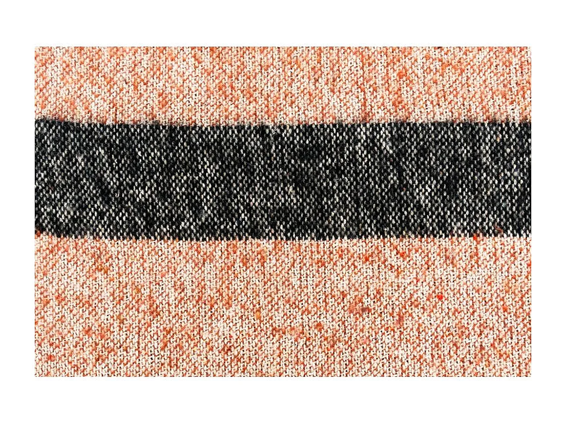 Plaid en coton recyclé brossé