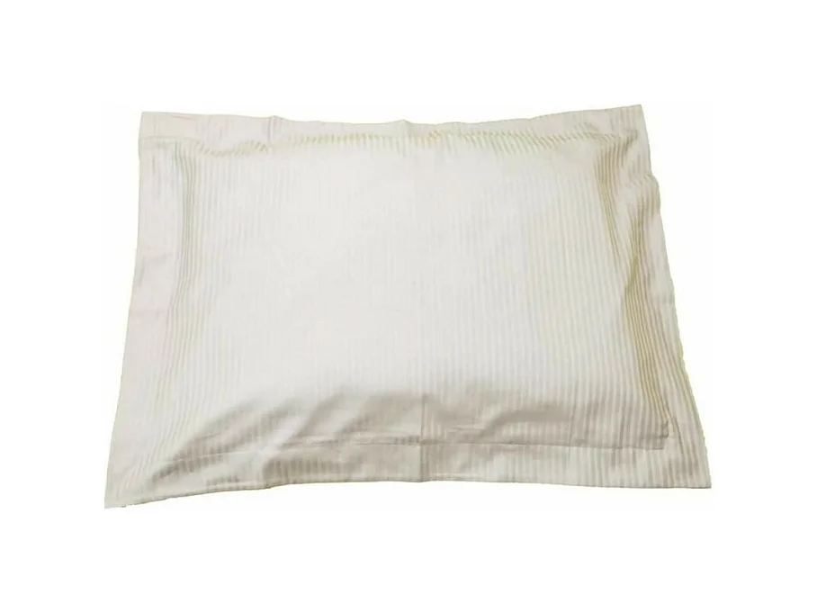 Taie d'oreiller en satin de coton - Concerto - 50 x 70 cm - Rayures Pure blanc