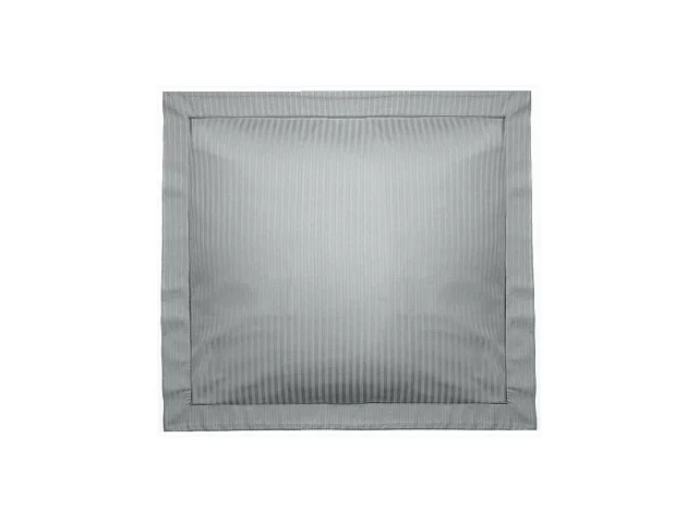 Taie d'oreiller en satin de coton - Concerto - 65 x 65 cm - Rayures Gris clair
