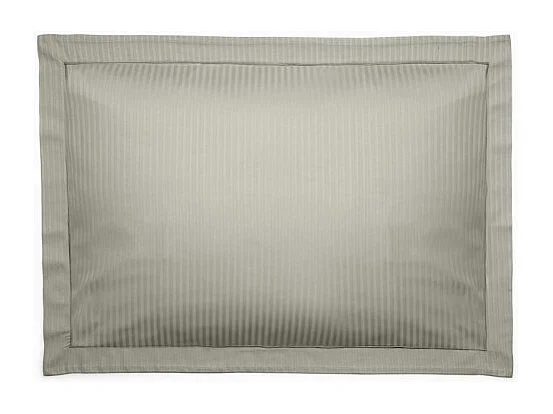 Taie d'oreiller en satin de coton - Concerto - 50 x 70 cm - Rayures Blanc lin