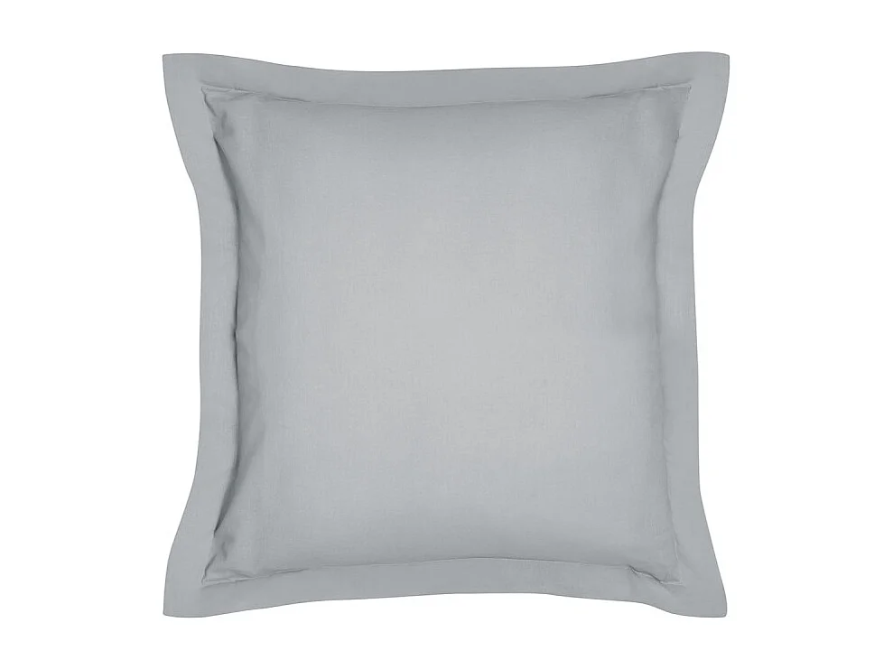 Taie d'oreiller carré en coton bio "Organic" - Gris acier - 63 x 63 cm