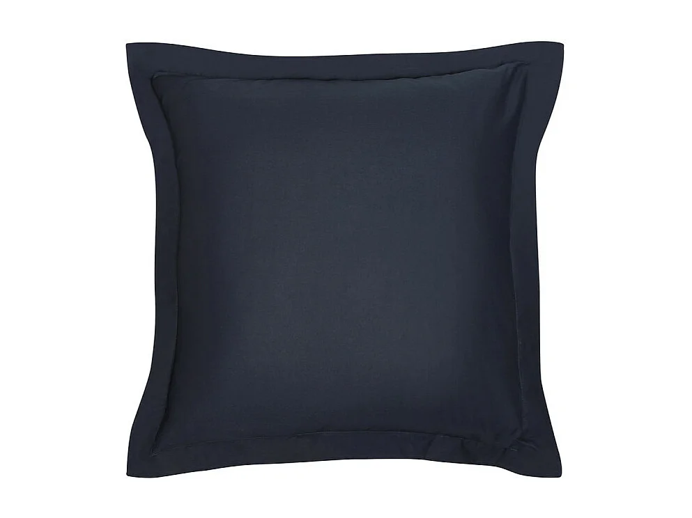 Taie d'oreiller "Organic" en coton bio - Bleu marine - 63 x 63 cm