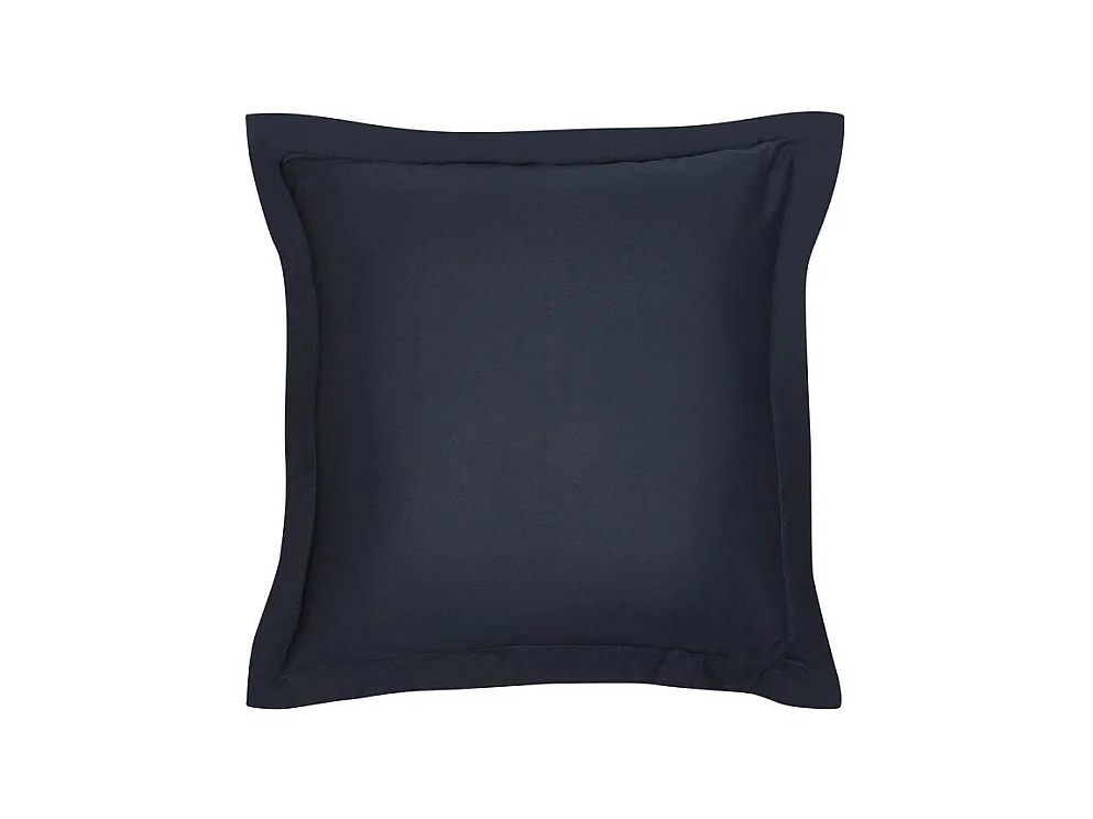Taie d'oreiller "Organic" en coton bio - Bleu marine - 63 x 63 cm