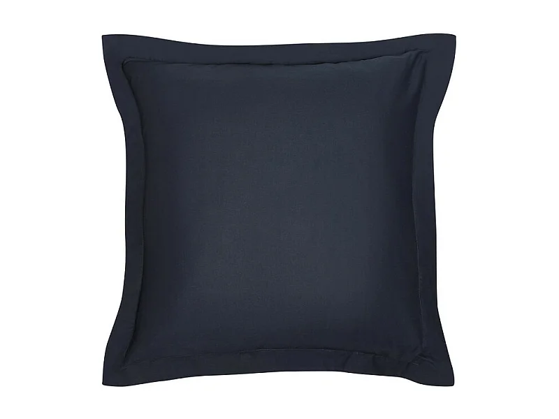 Taie d'oreiller "Organic" en coton bio - Bleu marine - 63 x 63 cm