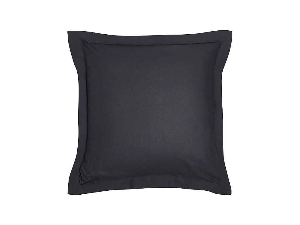 Taie d'oreiller carré en coton bio "Organic" - Gris fusain - 63 x 63 cm
