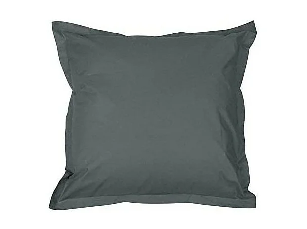 Taie d'oreiller en percale de coton - Manoir - 65 x 65 cm - Ardoise