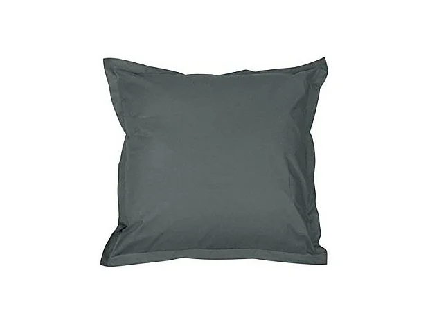 Taie d'oreiller en percale de coton - Manoir - 65 x 65 cm - Ardoise