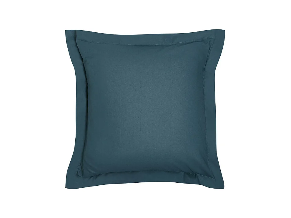 Taie d'oreiller en coton bio "Organic" - Bleu paon - 63 x 63 cm