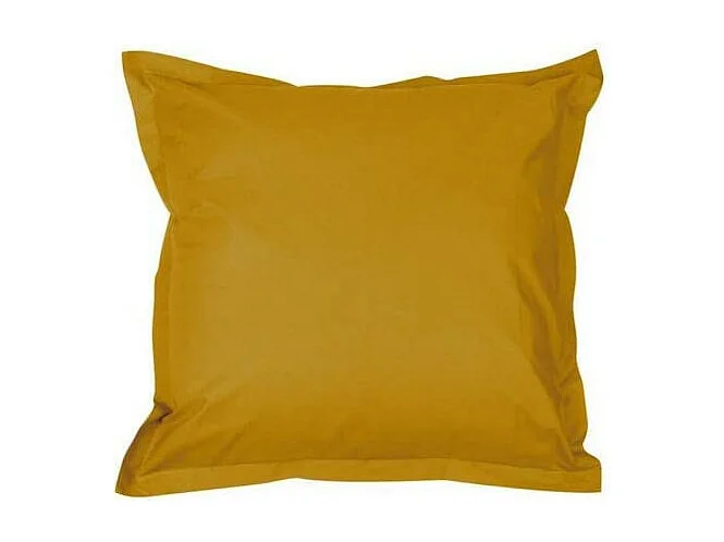 Taie d'oreiller en percale de coton - Manoir - 65 x 65 cm - Jaune